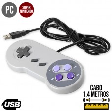 Controle com Fio USB para PC Super Nintendo